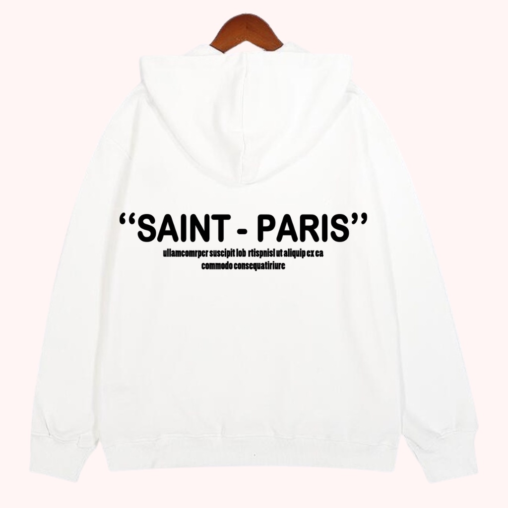 Áo nỉ nam nữ mùa đông, áo hoodie nỉ bông poly dày SAIN - PARI
