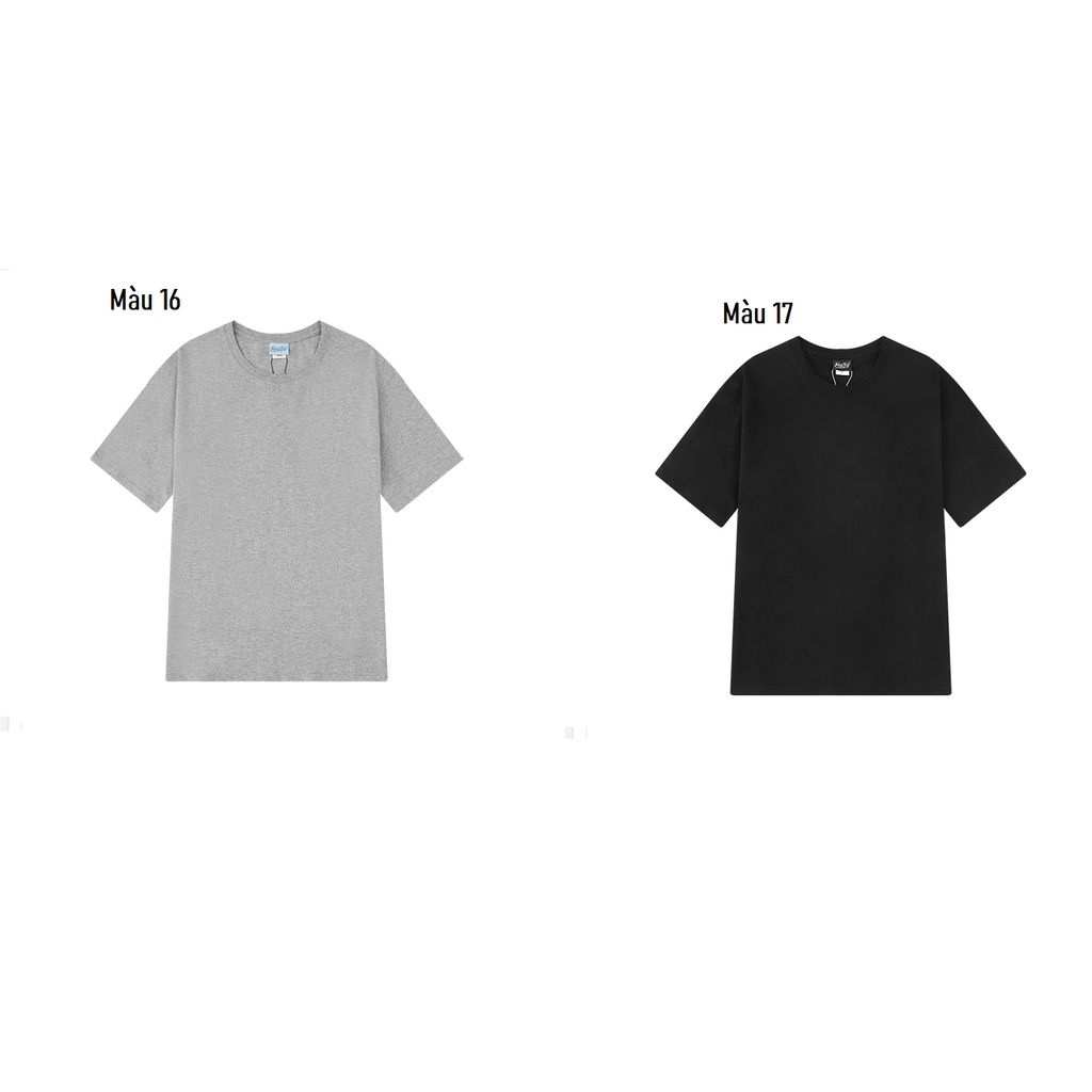 Áo Thun trơn cộc tay nhiều màu sắc giá rẻ - Áo phông form rộng cho nam nữ Bảng 1