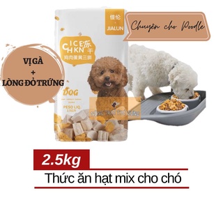  Thức Ăn Hạt Chó Poodle JIALUN Mix Gà + Lòng Đỏ Trứng 