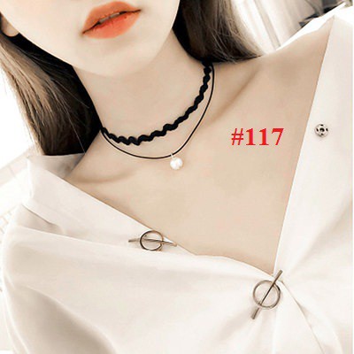 Vòng cổ choker 2 dây ôm sát kiêu kỳ quyến rũ nhiều màu lựa chọn