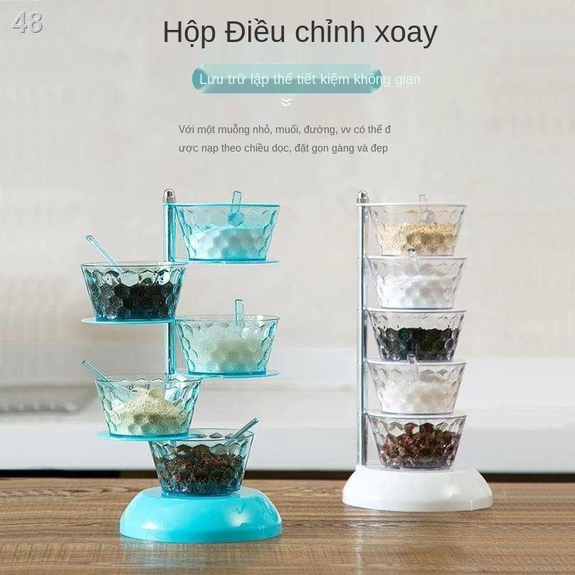 Lọ đựng gia vị đế xoay Combo bộ bảo quản nhà bếp giá hộp cung cấp đồ dụng đa chức năng