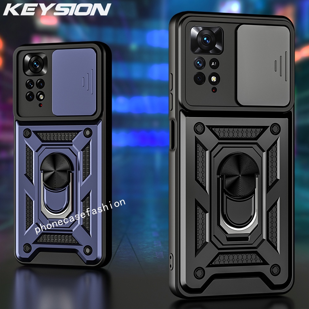 Ốp Điện Thoại Kiểu Giáp Chống Sốc Kèm Giá Đỡ Bảo Vệ Ống Kính Máy Ảnh Cho Redmi Note 11S 11 Pro 5G