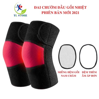 Đai chườm gối nhiệt hồng ngoại - Tặng kèm 2 tấm thảo dược - Hỗ trợ điều trị thoái hóa xương khớp, tê lạnh khớp đầu gối
