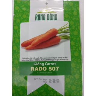 Hạt giống cà rốt rado 507 rạng đông | vtnn cần thơ