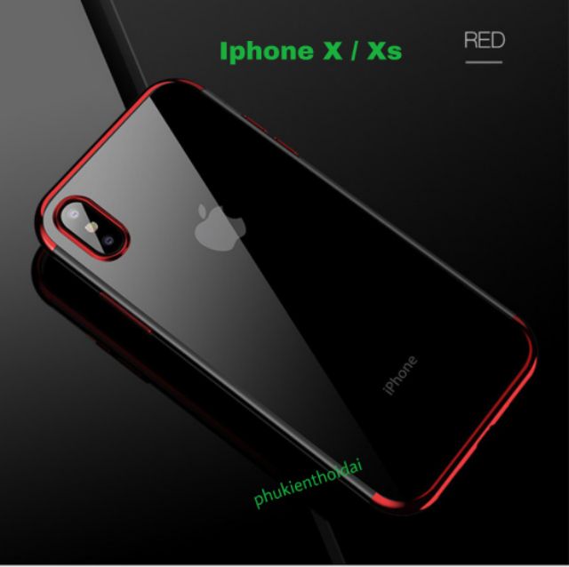 Ốp Iphone X / Xs 💝FREESHIP Từ 50k💝 dẻo viền màu 3 đoạn chống ố vàng bảo vệ camera ( cao cấp )