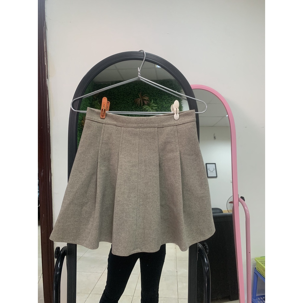 Pass chân váy dạ xám nude size S