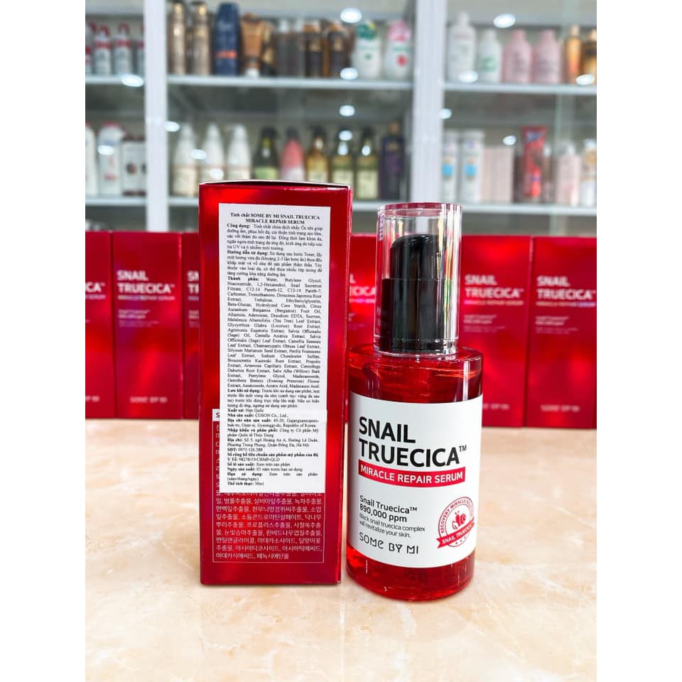 Tinh Chất Some By Mi Snail Truecica Miracle Repair Serum Dưỡng Phục Hồi, Cải Thiện Vết Thâm, Sẹo, Làm Dịu Da  50ml