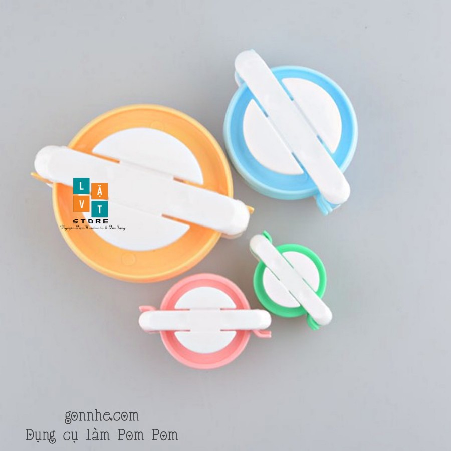 Dụng cụ làm cục POM POM 4 Món - Làm Cục Bông - Pom pom Makero