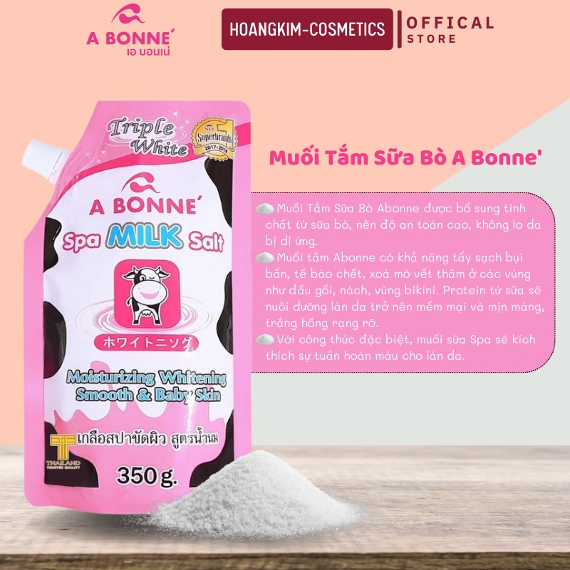Muối Tắm Sữa Bò Tẩy Tế Bào Chết A Bonne Spa Milk Salt Thái Lan 350 g
