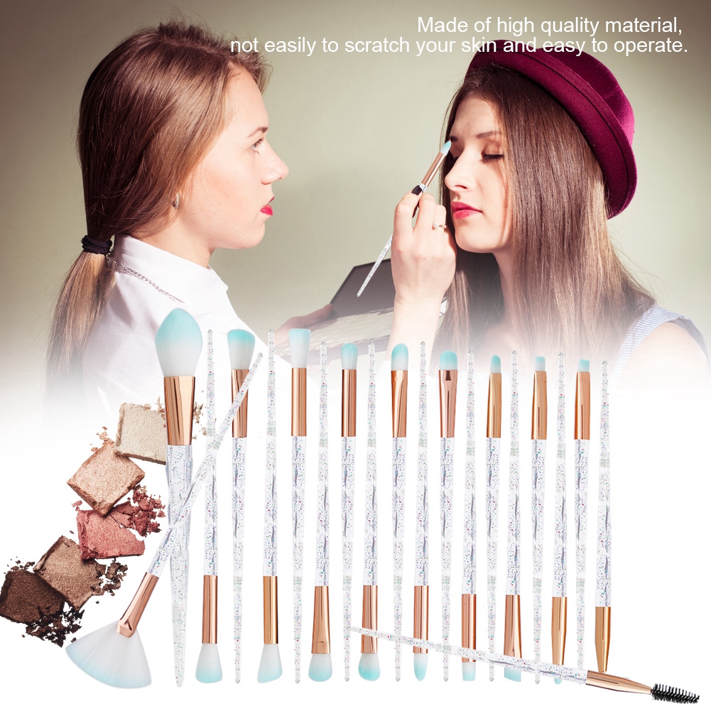 Bộ cọ trang điểm mắt tay cầm trong suốt thời