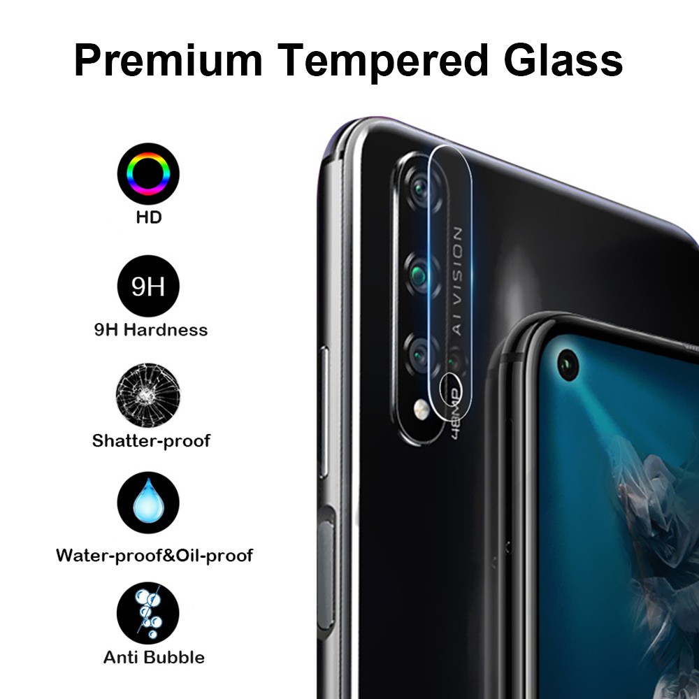 [3 Packs]For Huawei Nova 5T Camera Lens Film Premium Tempered Glass Screen Protector Shockproof Anti-scratch Film