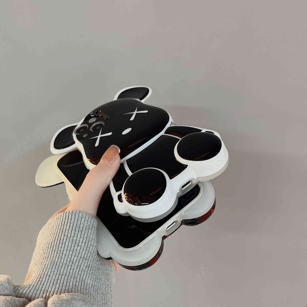 Ốp Điện Thoại Hình Gấu 3D Cho IPhone14Pro Max 12 13Pro Max