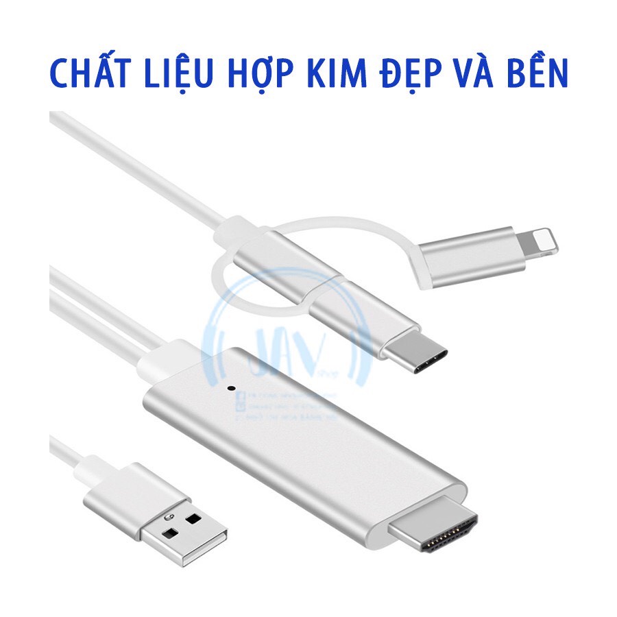 [ Loại xịn không kén máy ] Cáp kết nối điện thoại ra máy chiếu, tivi