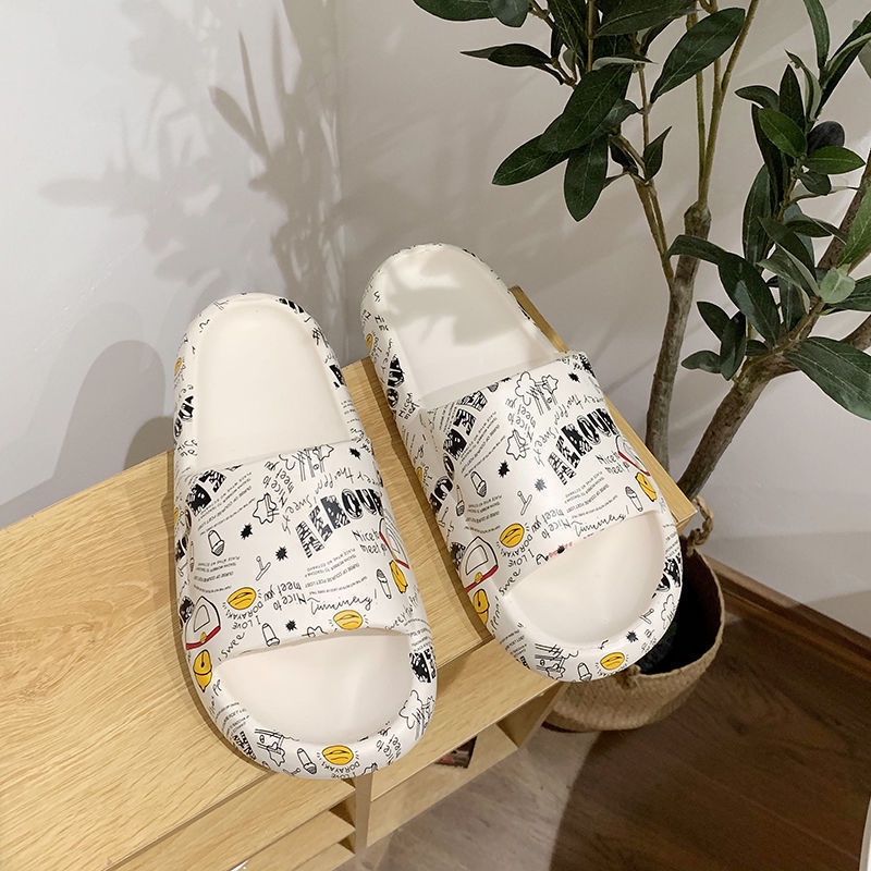 Dép nữ hoạ tiết chuông gió, dép bánh mì unisex nam nữ thời trang đi biển, đi chơi