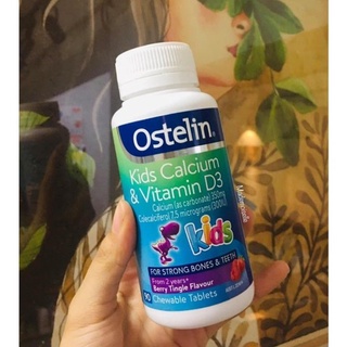 Ostelin Canxi Vitamin D3 viên nhai khủng long dành cho bé từ 2 tuổi - 90 Viên kẹo ngậm