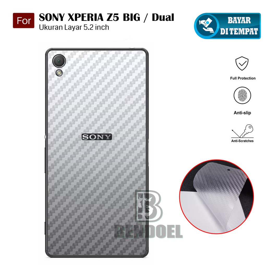 Ốp Điện Thoại Sợi Carbon Garskin Cho Sony Xperia Experia Z5 Big (5.2 ') / Docomo / Dual / E6653 / E6683 / E6603