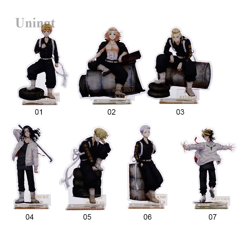 Mô hình nhân vật anime Tokyo Revengers có giá đỡ bằng acrylic để bàn trang trí đẹp mắt