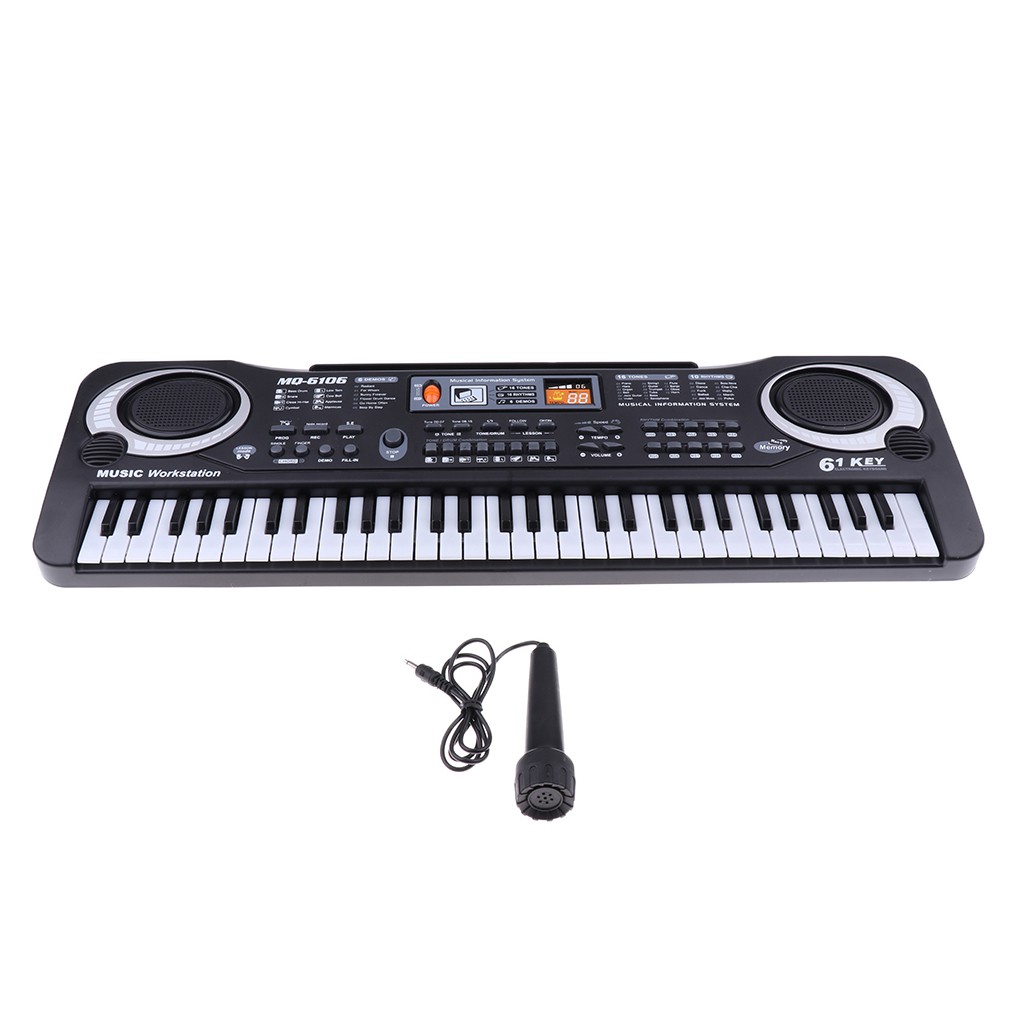 61 Phím Bàn phím đàn organ điện tử Piano Mini Micrô Bộ đồ chơi trẻ em