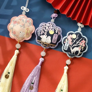 Set nguyên liệu thêu bùa hộ mệnh làm phụ kiện cho ví/ túi may mắn an toàn trên xe hơi DIY