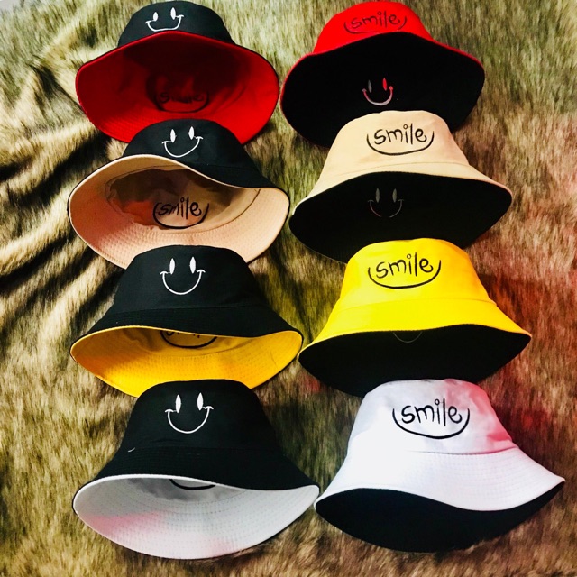 Mũ Bucket 2 Mặt Smile