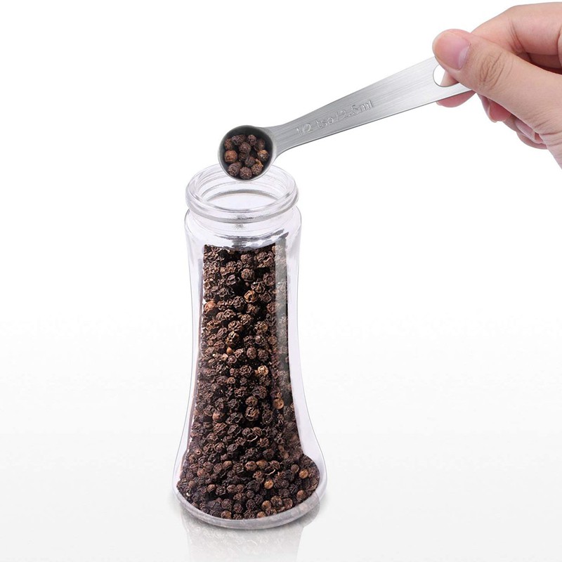 Measuring Spoon Round Measure Cup 1/16-1 Tbsp Bar Kitchen Baking Tablespoon Tool Cooking Seasoning Spoon