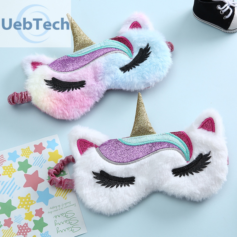 Vỏ bịt mắt ngủ bằng lông nhung kiểu hoạt hình dễ thương xinh xắn cho bé gái