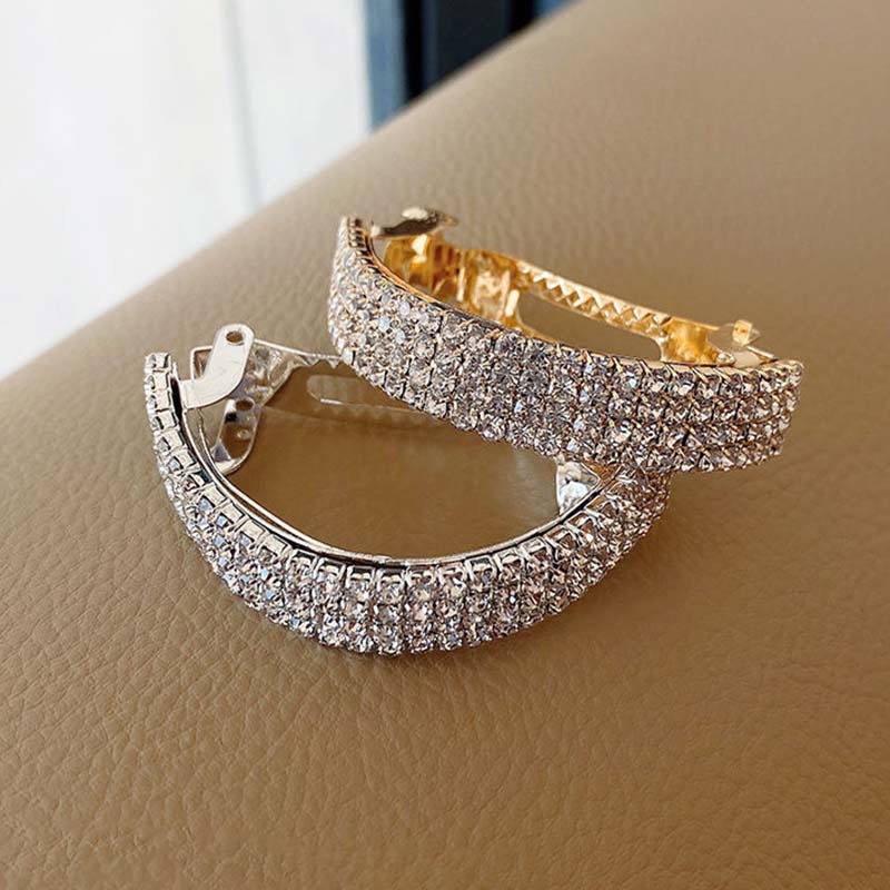 Kẹp Tóc Đính Kim Cương Giả Tinh Tế Thời Trang Sang Trọng Cho Nữ