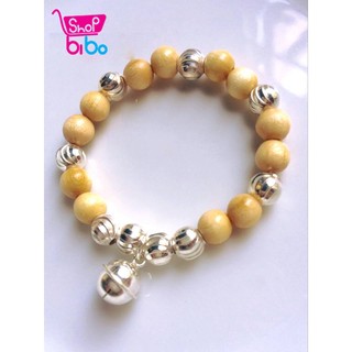 Vòng dâu tằm 9 bi bạc, lắc bạc