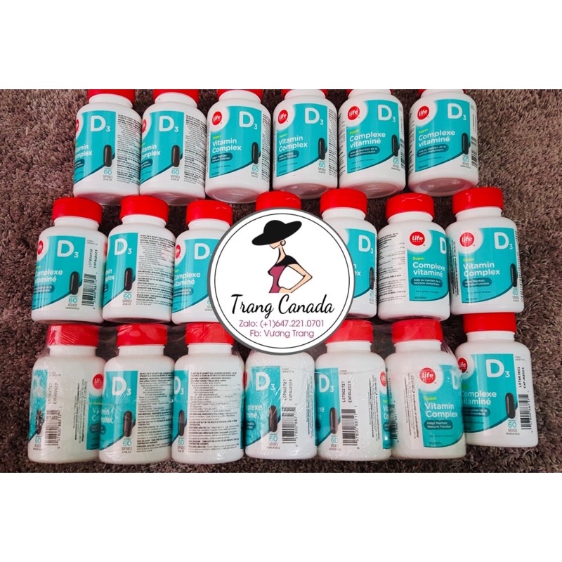 Viên uống bổ sung D3 complex Life Brand 60 viên