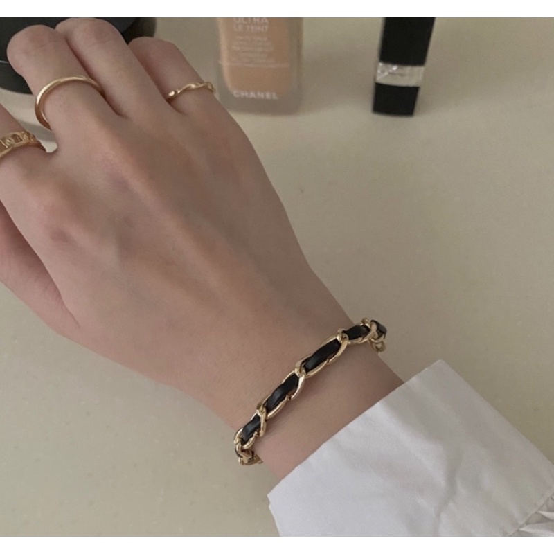 Vòng cổ/tay dây xích phối da