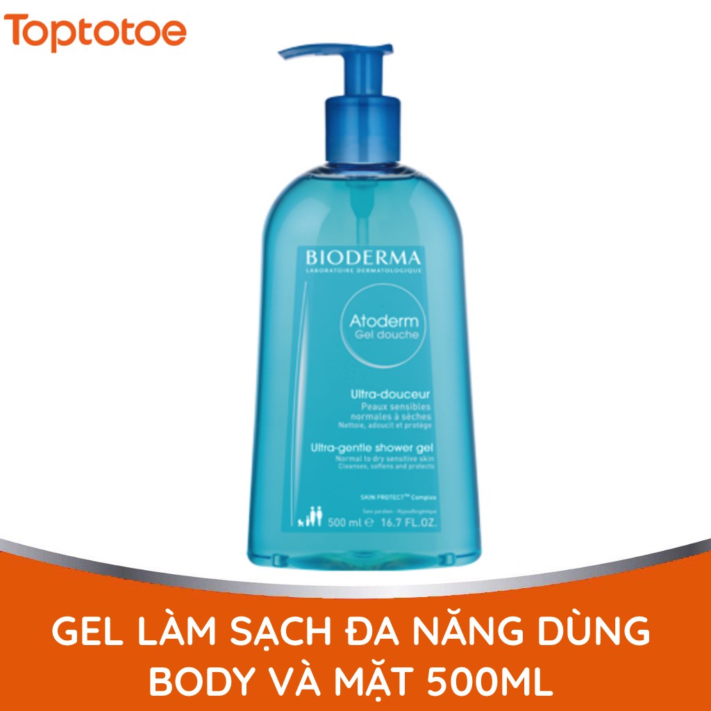 Gel Làm Sạch Đa Năng Cho Da Khô Nhạy Cảm Bioderma Atoderm Gel Douche 500ml