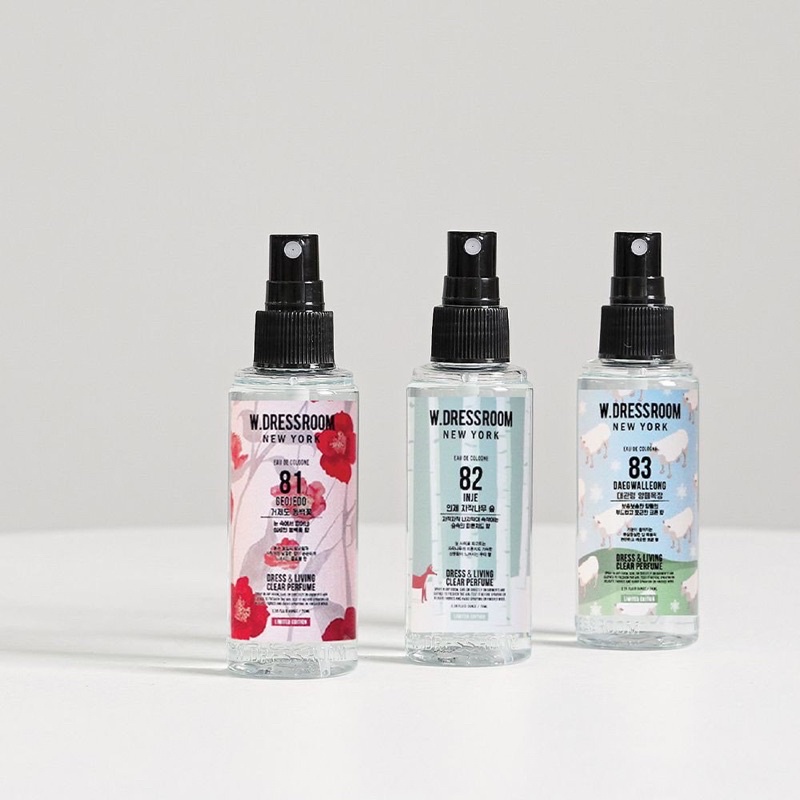 Nước hoa xịt thơm W.Dressroom diệt khuẩn, xịt thơm quần áo ❤️Nước hoa hàn quốc❤️