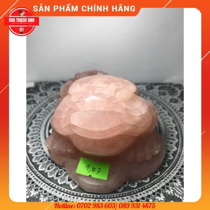 [HOT] Thiềm thừ phong thủy đá hồng cực phẩm 1,07kg