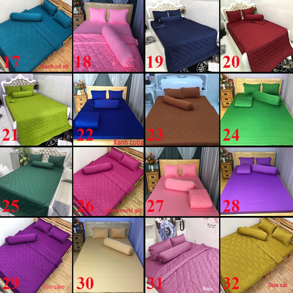 Bộ chăn ga giường bộ màu trơn cao cấp rẻ bền | BigBuy360 - bigbuy360.vn