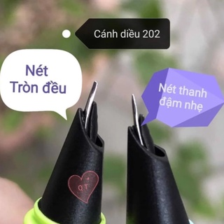 Bút cánh diều 202 ( ngòi nét tròn và ngòi mài thanh đậm )