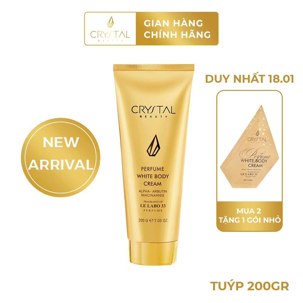 Kem body Crystal super exclusive whitening cream santal 33 200g - dưỡng trắng da an toàn