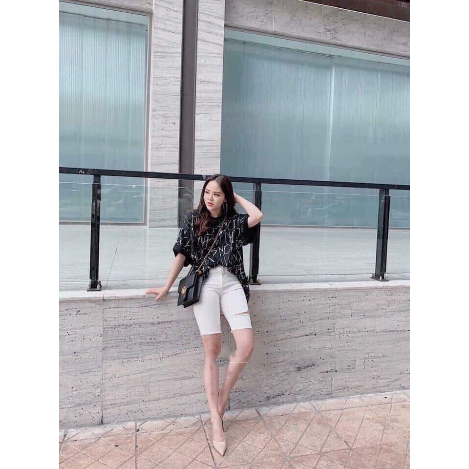 Quần ngố rách gối 1 bên sang chảnh MAN2904200