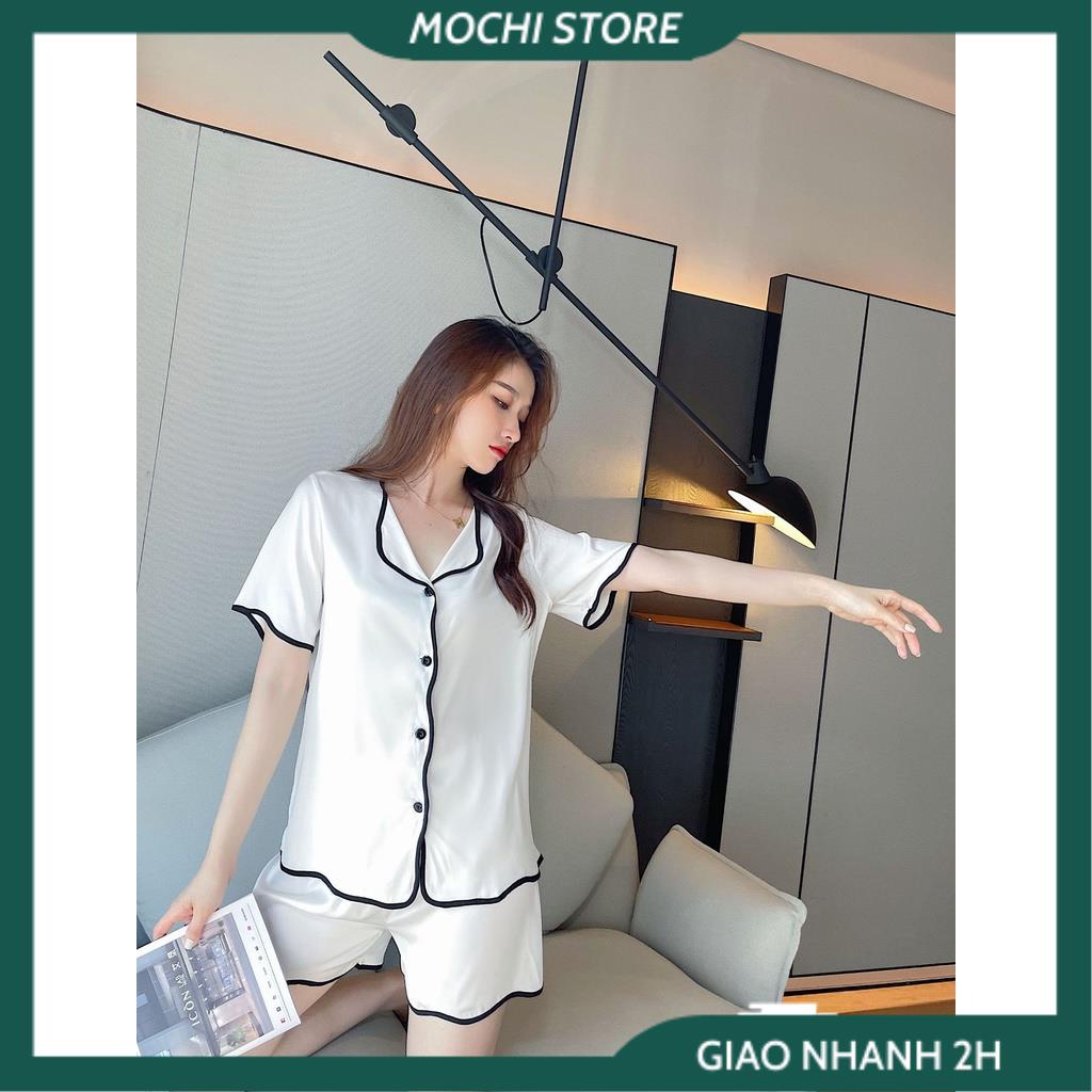 Đồ Pijama, Bộ Áo Cánh Dơi Quần Đùi Lập Thể , Đồ Mặc Nhà Chất Lụa Satin Màu Trơn  Mịn Mát Form Rộng Thoải Mái. | BigBuy360 - bigbuy360.vn