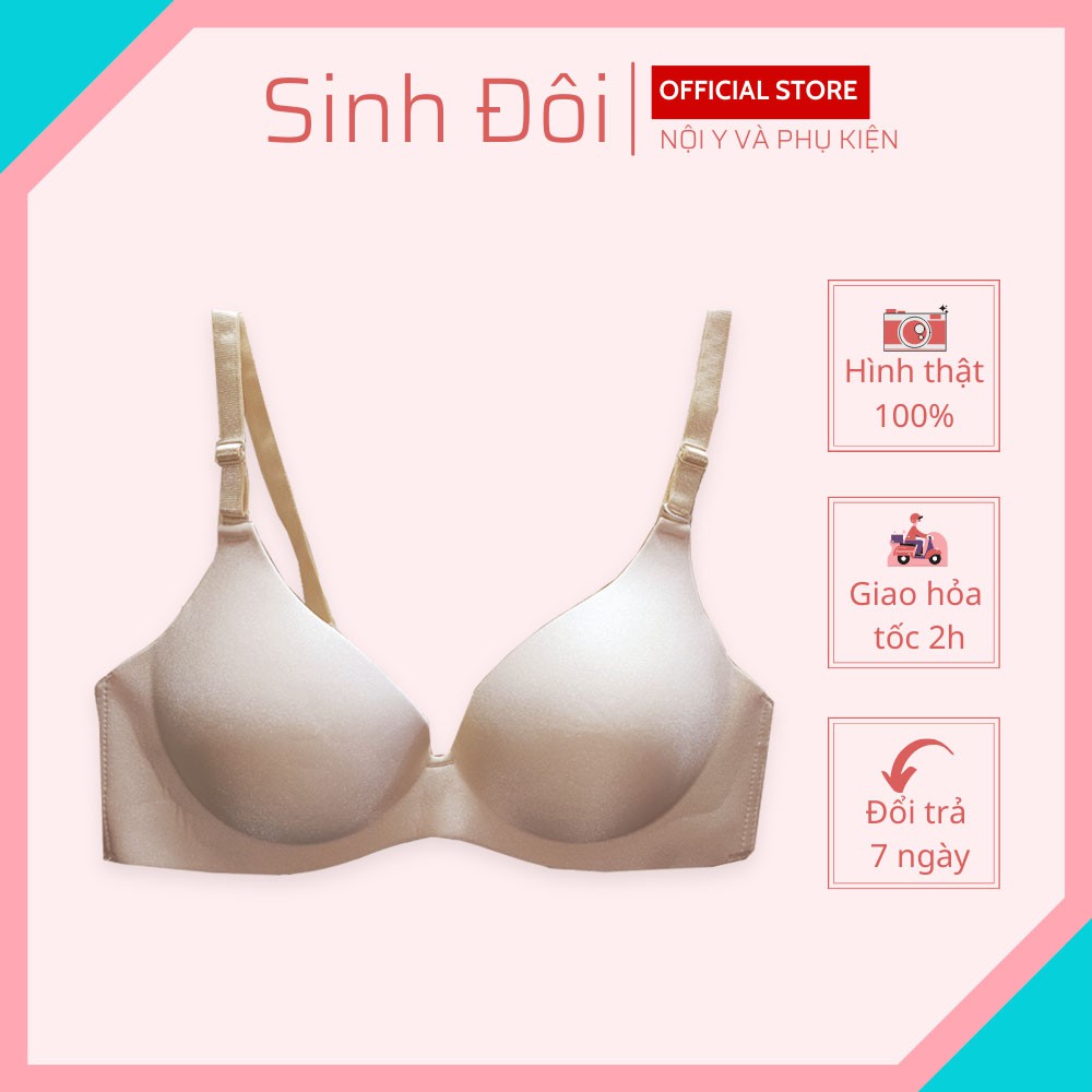 Áo ngực không gọng nữ nâng ngực chất liệu su bàn tay mút vừa cúp xéo thoải mái mềm mịn size 34, 36, 38