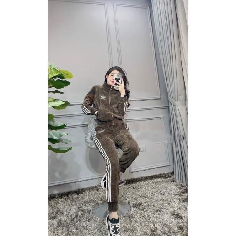Bộ ADIDAS nhung tăm
