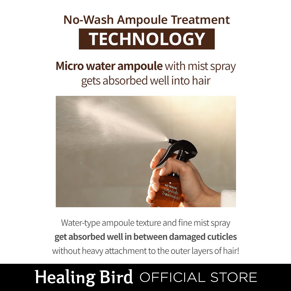 Tinh Chất Ampoule Healing Bird Chăm Sóc Tóc Nhẹ Không Cần Gội Chứa Nhiều Protein 200ml