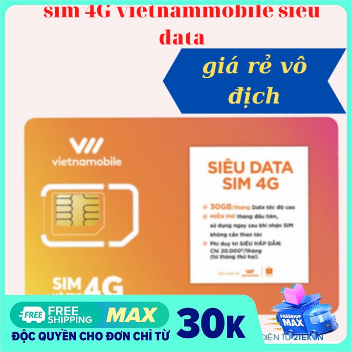 Sim 4G VIETNAMMOBILE siêu data nghe gọi , tạo tài khoản