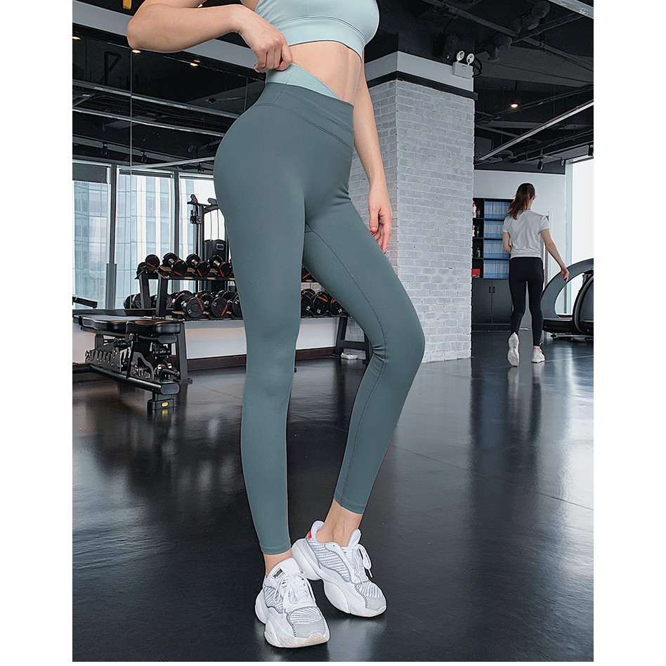 Quần Legging Tập Gym Nữ ❤️𝑯𝑨̀𝑵𝑮 𝑿𝑰̣𝑵❤️ Poly Trơn Co Giãn Gen Bụng Thể Thao Nữ GYMSTORE 3419