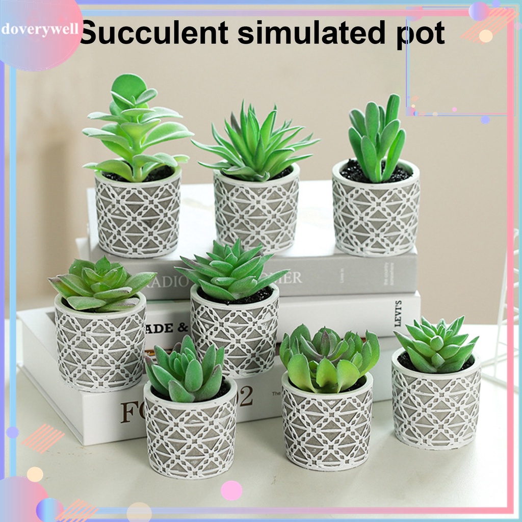 Chậu Cây Cảnh Nhân Tạo Mini Bằng PVC Chuyên Dụng Cho Trang Trí Nhà Cửa