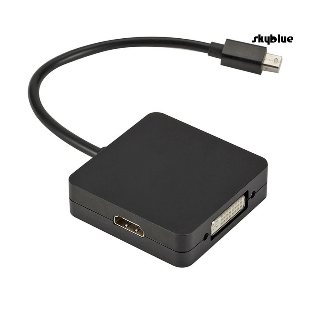 [SK]3-in-1 Mini Display Port DP to HDMI-compatible VGA DVI Adapter Cable Converter for MacBook