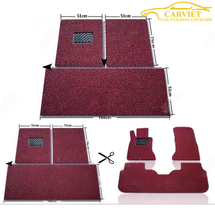 Thảm Rối Lót Sàn Cắt Theo Từng Xe