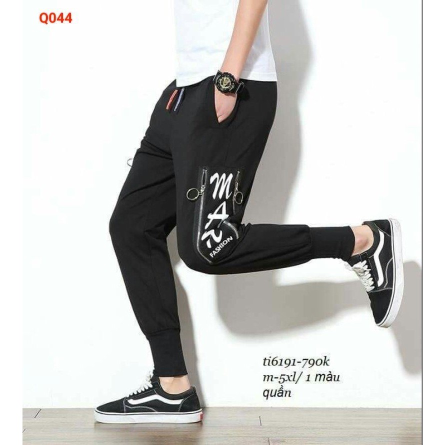 Quần Jogger nỉ khóa kéo MAN