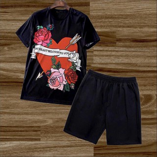 Bộ hè nam - Bộ thời trang nam - Bộ quần áo hè nam MANDURATH Trái Tim Đôi cực cool ngầu