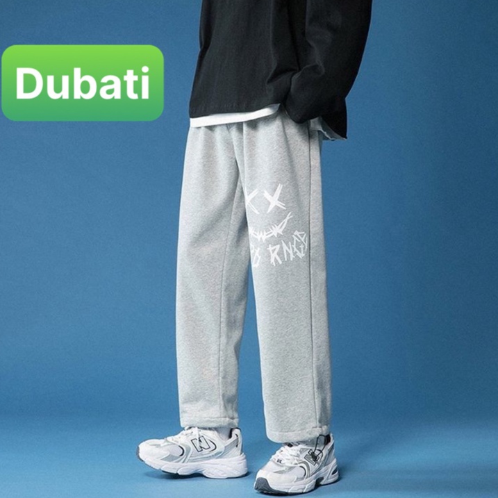 QUẦN JOGGER NAM NỮ UNISEX CHẤT NỈ DÀY DA CÁ ỐNG SUÔNG RỘNG IN HÌNH MẶT CƯỜI RÚT DÂY PHONG CÁCH HOT TREND MÙA HÈ - DUBA | BigBuy360 - bigbuy360.vn