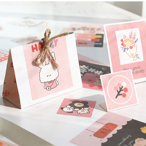 Set 40 miếng dán trang trí sổ lưu niệm xinh xắn
